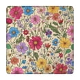 thumbnail image 1 of Pioneer Flower Floral Print Pattern Square Fitted Tablecloth with Elastic Edge,Square Table Cover,Washable Elastic Table Cover for Home Kitchen Party Decor 34"x34", 1 of 6