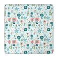 thumbnail image 1 of Pioneer Flower Floral Print Pattern Square Fitted Tablecloth with Elastic Edge,Square Table Cover,Washable Elastic Table Cover for Home Kitchen Party Decor 34"x34", 1 of 6