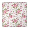 thumbnail image 1 of Pioneer Flower Floral Print Pattern Square Fitted Tablecloth with Elastic Edge,Square Table Cover,Washable Elastic Table Cover for Home Kitchen Party Decor 34"x34", 1 of 6