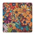 thumbnail image 1 of Pioneer Flower Floral Print Pattern Square Fitted Tablecloth with Elastic Edge,Square Table Cover,Washable Elastic Table Cover for Home Kitchen Party Decor 34"x34", 1 of 6