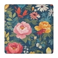 thumbnail image 1 of Pioneer Flower Floral Print Pattern Square Fitted Tablecloth with Elastic Edge,Square Table Cover,Washable Elastic Table Cover for Home Kitchen Party Decor 34"x34", 1 of 6