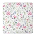 thumbnail image 1 of Pioneer Flower Floral Print Pattern Square Fitted Tablecloth with Elastic Edge,Square Table Cover,Washable Elastic Table Cover for Home Kitchen Party Decor 34"x34", 1 of 6