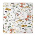 thumbnail image 1 of Pioneer Flower Floral Print Pattern Square Fitted Tablecloth with Elastic Edge,Square Table Cover,Washable Elastic Table Cover for Home Kitchen Party Decor 34"x34", 1 of 6