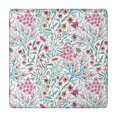 thumbnail image 1 of Pioneer Flower Floral Print Pattern Square Fitted Tablecloth with Elastic Edge,Square Table Cover,Washable Elastic Table Cover for Home Kitchen Party Decor 34"x34", 1 of 6