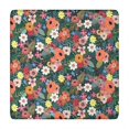 thumbnail image 1 of Pioneer Flower Floral Print Pattern Square Fitted Tablecloth with Elastic Edge,Square Table Cover,Washable Elastic Table Cover for Home Kitchen Party Decor 34"x34", 1 of 6