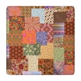 thumbnail image 1 of Pioneer Flower Floral Print Pattern Square Fitted Tablecloth with Elastic Edge,Square Table Cover,Washable Elastic Table Cover for Home Kitchen Party Decor 34"x34", 1 of 6