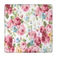 thumbnail image 1 of Pioneer Flower Floral Print Pattern Square Fitted Tablecloth with Elastic Edge,Square Table Cover,Washable Elastic Table Cover for Home Kitchen Party Decor 34"x34", 1 of 6