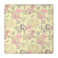 thumbnail image 1 of Pioneer Flower Floral Print Pattern Square Fitted Tablecloth with Elastic Edge,Square Table Cover,Washable Elastic Table Cover for Home Kitchen Party Decor 34"x34", 1 of 6