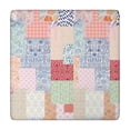 thumbnail image 1 of Pioneer Flower Floral Print Pattern Square Fitted Tablecloth with Elastic Edge,Square Table Cover,Washable Elastic Table Cover for Home Kitchen Party Decor 34"x34", 1 of 6