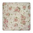 thumbnail image 1 of Pioneer Flower Floral Print Pattern Square Fitted Tablecloth with Elastic Edge,Square Table Cover,Washable Elastic Table Cover for Home Kitchen Party Decor 34"x34", 1 of 6