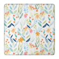 thumbnail image 1 of Pioneer Flower Floral Print Pattern Square Fitted Tablecloth with Elastic Edge,Square Table Cover,Washable Elastic Table Cover for Home Kitchen Party Decor 36"x36", 1 of 6