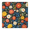thumbnail image 1 of Pioneer Flower Floral Print Pattern Square Fitted Tablecloth with Elastic Edge,Square Table Cover,Washable Elastic Table Cover for Home Kitchen Party Decor 36"x36", 1 of 6
