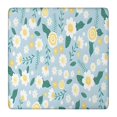 thumbnail image 1 of Pioneer Flower Floral Print Pattern Square Fitted Tablecloth with Elastic Edge,Square Table Cover,Washable Elastic Table Cover for Home Kitchen Party Decor 36"x36", 1 of 6