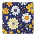 thumbnail image 1 of Pioneer Flower Floral Print Pattern Square Fitted Tablecloth with Elastic Edge,Square Table Cover,Washable Elastic Table Cover for Home Kitchen Party Decor 36"x36", 1 of 6