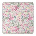thumbnail image 1 of Pioneer Flower Floral Print Pattern Square Fitted Tablecloth with Elastic Edge,Square Table Cover,Washable Elastic Table Cover for Home Kitchen Party Decor 36"x36", 1 of 6