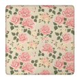 thumbnail image 1 of Pioneer Flower Floral Print Pattern Square Fitted Tablecloth with Elastic Edge,Square Table Cover,Washable Elastic Table Cover for Home Kitchen Party Decor 36"x36", 1 of 6