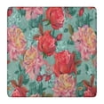 thumbnail image 1 of Pioneer Flower Floral Print Pattern Square Fitted Tablecloth with Elastic Edge,Square Table Cover,Washable Elastic Table Cover for Home Kitchen Party Decor 36"x36", 1 of 6