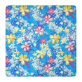 thumbnail image 1 of Pioneer Flower Floral Print Pattern Square Fitted Tablecloth with Elastic Edge,Square Table Cover,Washable Elastic Table Cover for Home Kitchen Party Decor 36"x36", 1 of 6