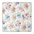 thumbnail image 1 of Pioneer Flower Floral Print Pattern Square Fitted Tablecloth with Elastic Edge,Square Table Cover,Washable Elastic Table Cover for Home Kitchen Party Decor 36"x36", 1 of 6