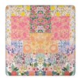 thumbnail image 1 of Pioneer Flower Floral Print Pattern Square Fitted Tablecloth with Elastic Edge,Square Table Cover,Washable Elastic Table Cover for Home Kitchen Party Decor 36"x36", 1 of 6