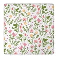 thumbnail image 1 of Pioneer Flower Floral Print Pattern Square Fitted Tablecloth with Elastic Edge,Square Table Cover,Washable Elastic Table Cover for Home Kitchen Party Decor 36"x36", 1 of 6