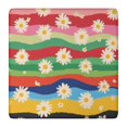 thumbnail image 1 of Pioneer Flower Floral Print Pattern Square Fitted Tablecloth with Elastic Edge,Square Table Cover,Washable Elastic Table Cover for Home Kitchen Party Decor 36"x36", 1 of 6
