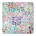 thumbnail image 1 of Pioneer Flower Floral Print Pattern Square Fitted Tablecloth with Elastic Edge,Square Table Cover,Washable Elastic Table Cover for Home Kitchen Party Decor 36"x36", 1 of 6