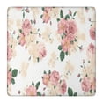 thumbnail image 1 of Pioneer Flower Floral Print Pattern Square Fitted Tablecloth with Elastic Edge,Square Table Cover,Washable Elastic Table Cover for Home Kitchen Party Decor 36"x36", 1 of 6