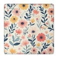 thumbnail image 1 of Pioneer Flower Floral Print Pattern Square Fitted Tablecloth with Elastic Edge,Square Table Cover,Washable Elastic Table Cover for Home Kitchen Party Decor 36"x36", 1 of 6