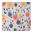 thumbnail image 1 of Pioneer Flower Floral Print Pattern Square Fitted Tablecloth with Elastic Edge,Square Table Cover,Washable Elastic Table Cover for Home Kitchen Party Decor 36"x36", 1 of 6