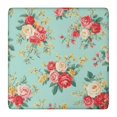 thumbnail image 1 of Pioneer Flower Floral Print Pattern Square Fitted Tablecloth with Elastic Edge,Square Table Cover,Washable Elastic Table Cover for Home Kitchen Party Decor 36"x36", 1 of 6
