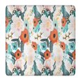 thumbnail image 1 of Pioneer Flower Floral Print Pattern Square Fitted Tablecloth with Elastic Edge,Square Table Cover,Washable Elastic Table Cover for Home Kitchen Party Decor 36"x36", 1 of 6