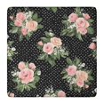 thumbnail image 1 of Pioneer Flower Floral Print Pattern Square Fitted Tablecloth with Elastic Edge,Square Table Cover,Washable Elastic Table Cover for Home Kitchen Party Decor 36"x36", 1 of 6