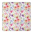 thumbnail image 1 of Pioneer Flower Floral Print Pattern Square Fitted Tablecloth with Elastic Edge,Square Table Cover,Washable Elastic Table Cover for Home Kitchen Party Decor 36"x36", 1 of 6