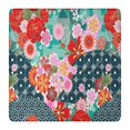 thumbnail image 1 of Pioneer Flower Floral Print Pattern Square Fitted Tablecloth with Elastic Edge,Square Table Cover,Washable Elastic Table Cover for Home Kitchen Party Decor 36"x36", 1 of 6