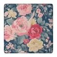 thumbnail image 1 of Pioneer Flower Floral Print Pattern Square Fitted Tablecloth with Elastic Edge,Square Table Cover,Washable Elastic Table Cover for Home Kitchen Party Decor 36"x36", 1 of 6