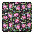 thumbnail image 1 of Pioneer Flower Floral Print Pattern Square Fitted Tablecloth with Elastic Edge,Square Table Cover,Washable Elastic Table Cover for Home Kitchen Party Decor 36"x36", 1 of 6