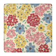 thumbnail image 1 of Pioneer Flower Floral Print Pattern Square Fitted Tablecloth with Elastic Edge,Square Table Cover,Washable Elastic Table Cover for Home Kitchen Party Decor 36"x36", 1 of 6