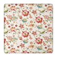 thumbnail image 1 of Pioneer Flower Floral Print Pattern Square Fitted Tablecloth with Elastic Edge,Square Table Cover,Washable Elastic Table Cover for Home Kitchen Party Decor 36"x36", 1 of 6