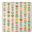 thumbnail image 1 of Pioneer Flower Floral Print Pattern Square Fitted Tablecloth with Elastic Edge,Square Table Cover,Washable Elastic Table Cover for Home Kitchen Party Decor 36"x36", 1 of 6