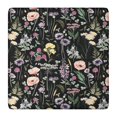 thumbnail image 1 of Pioneer Flower Floral Print Pattern Square Fitted Tablecloth with Elastic Edge,Square Table Cover,Washable Elastic Table Cover for Home Kitchen Party Decor 36"x36", 1 of 6