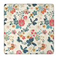 thumbnail image 1 of Pioneer Flower Floral Print Pattern Square Fitted Tablecloth with Elastic Edge,Square Table Cover,Washable Elastic Table Cover for Home Kitchen Party Decor 36"x36", 1 of 6