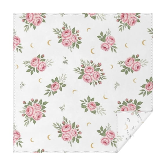 Pioneer Flower Floral Print Pattern Square Tablecloth, Polyester Dining ...
