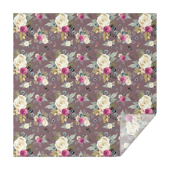 Pioneer Flower Floral Print Pattern Square Tablecloth,Waterproof Square Table Cover,Wipeable Spillproof Washable Table Cover for Home Kitchen Party Decor 52"x52"(132x132cm)