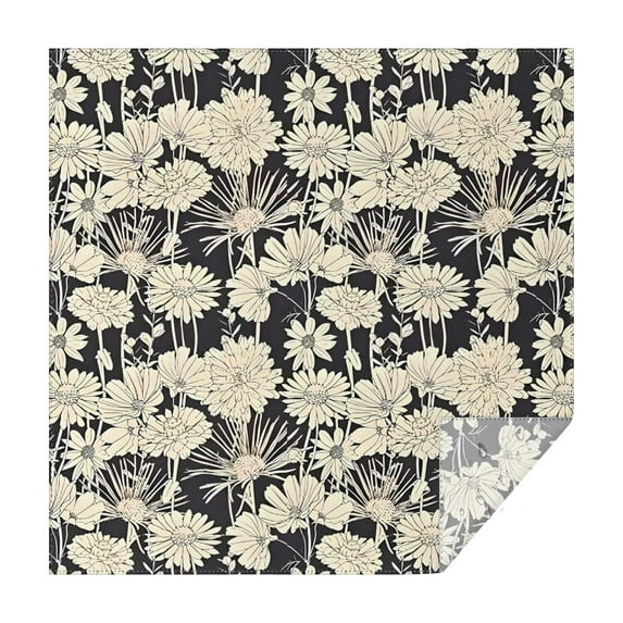 Pioneer Flower Floral Print Pattern Square Tablecloth,Waterproof Square Table Cover,Wipeable Spillproof Washable Table Cover for Home Kitchen Party Decor 52"x52"(132x132cm)