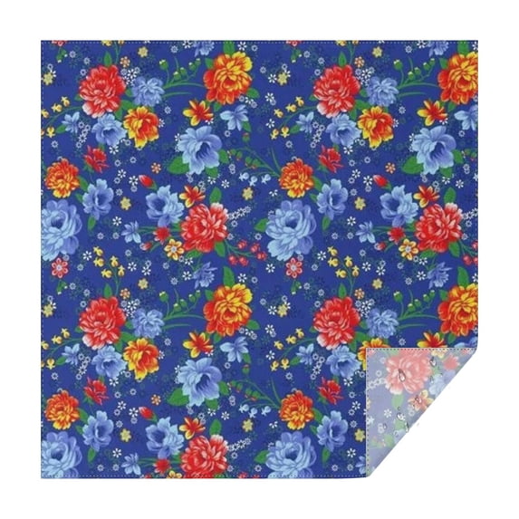 Pioneer Flower Floral Print Pattern Square Tablecloth,Waterproof Square Table Cover,Wipeable Spillproof Washable Table Cover for Home Kitchen Party Decor 60"x60"(152x152cm)