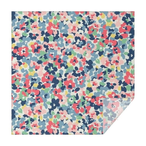 Pioneer Flower Floral Print Pattern Square Tablecloth,Waterproof Square Table Cover,Wipeable Spillproof Washable Table Cover for Home Kitchen Party Decor 42"X42"(107x107cm)
