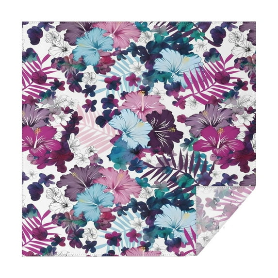 Pioneer Flower Floral Print Pattern Square Tablecloth,Waterproof Square Table Cover,Wipeable Spillproof Washable Table Cover for Home Kitchen Party Decor 42"X42"(107x107cm)