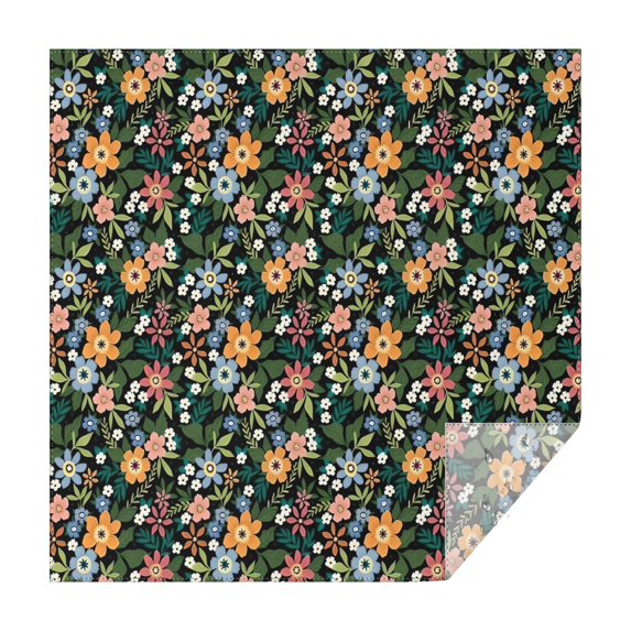 Pioneer Flower Floral Print Pattern Square Tablecloth,Waterproof Square Table Cover,Wipeable Spillproof Washable Table Cover for Home Kitchen Party Decor 52"x52"(132x132cm)