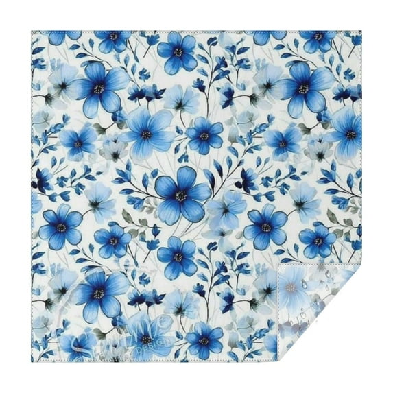 Pioneer Flower Floral Print Pattern Square Tablecloth,Waterproof Square Table Cover,Wipeable Spillproof Washable Table Cover for Home Kitchen Party Decor 60"x60"(152x152cm)